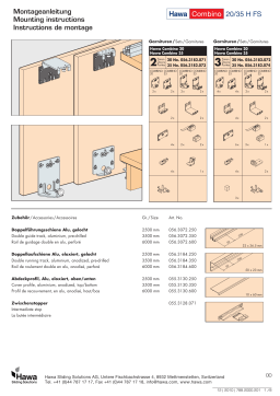 Hafele  405.91.125 Sliding Door Hardware  Guide d'installation