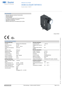 Baumer OC60.CU-DLMT.7AF/H013 Diffuse contrast sensor Fiche technique