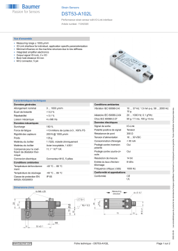 Baumer DST53-A102L Strain Sensor Fiche technique