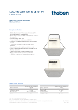 THEBEN LUXA 103 S360-100-28 DE-UP WH Fiche technique