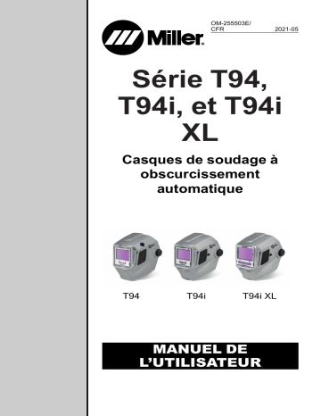 Miller HELMET T94 SERIES Manuel utilisateur | Fixfr