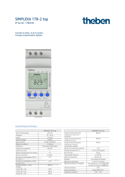 THEBEN SIMPLEXA 178-2 top Fiche technique