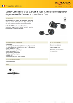 DeLOCK 86961 USB 3.2 Gen 1 Type-A built-in connector Fiche technique