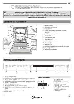 Bauknecht BCIF 5O539 PLET Dishwasher Manuel utilisateur