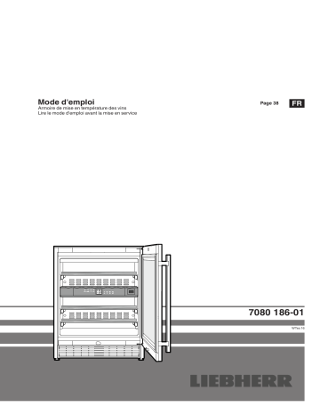 Liebherr WTes 1672 Vinidor Armoire de mise en température des vins Mode d'emploi | Fixfr