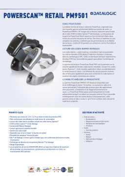 Datalogic PowerScan 9500 Retail Series Fiche technique