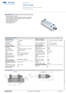 Baumer DST53-A250L Strain Sensor Fiche technique