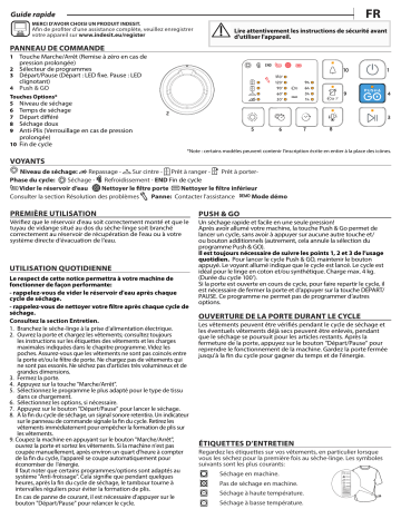 Indesit YTNL CM10 8B Dryer Manuel utilisateur | Fixfr