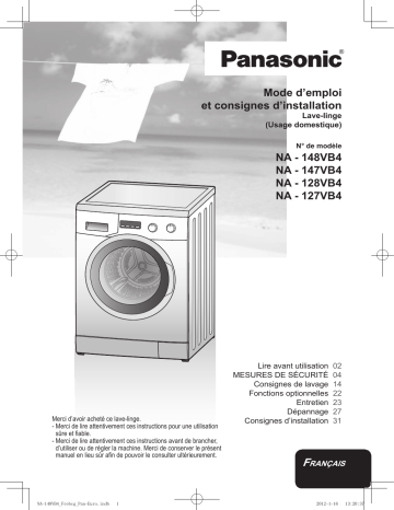 NA128VB4WGN | NA148VB4WGN | NA127VB4WGN | Panasonic NA147VB4WGN Mode d'emploi | Fixfr