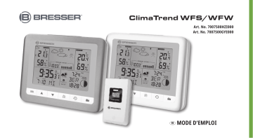 Bresser 7007500000000 ClimaTrend WF Weather Station Manuel du propriétaire | Fixfr