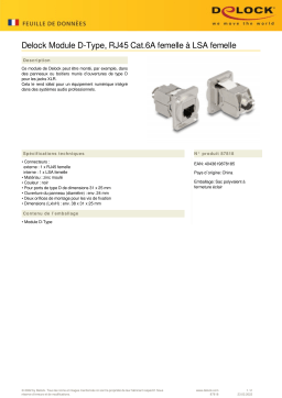 DeLOCK 87818 D-Type Module RJ45 Cat.6A female to LSA female Fiche technique