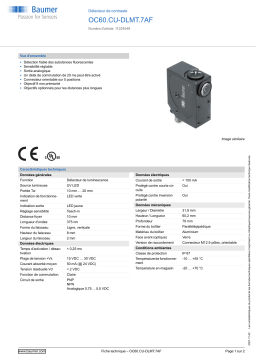 Baumer OC60.CU-DLMT.7AF Diffuse contrast sensor Fiche technique