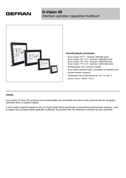 gefran G-Vision 66 Panel PC - CPU Fiche technique