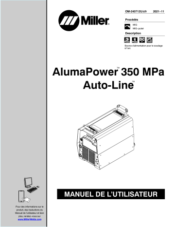 Miller ALUMAPOWER 350 MPA AUTO-LINE Manuel utilisateur | Fixfr