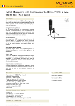 DeLOCK 66832 USB Condenser Microphone Fiche technique