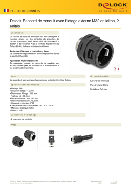 DeLOCK 60456 Conduit Fitting Fiche technique