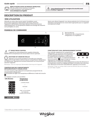 WHC18 T111 UK | Whirlpool WHC18 T111 Fridge/freezer combination Manuel utilisateur | Fixfr