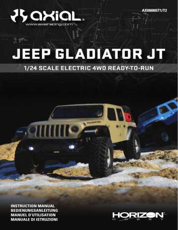 Axial AXI00005T1 1/24 SCX24 Jeep JT Gladiator 4WD Rock Crawler Brushed RTR, Beige Manuel du propriétaire | Fixfr