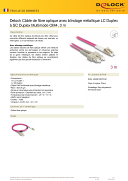 DeLOCK 87918 Fiber Optical Cable Fiche technique