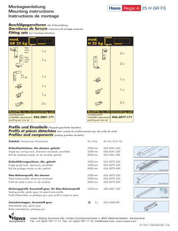 Hafele 405.55.011 Sliding Door Hardware  Guide d'installation | Fixfr