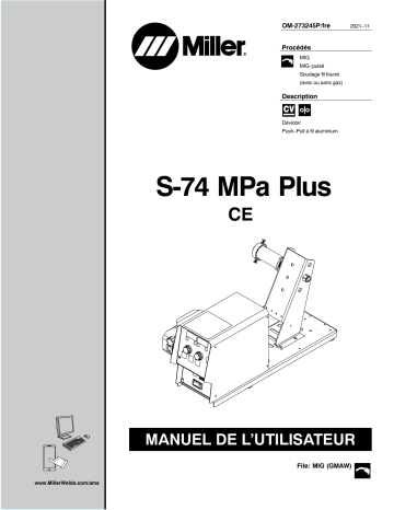 Miller S-74 MPA PLUS CE Manuel utilisateur | Fixfr