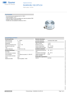 Baumer DLM30-BU.102.CP3.C4 Force sensor Fiche technique