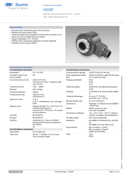 Baumer HS35F Incremental encoder Fiche technique