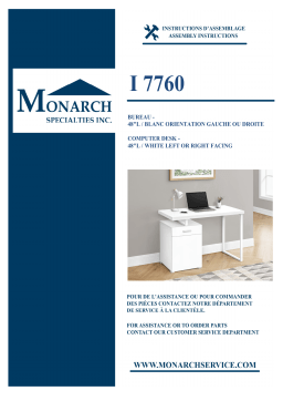 Monarch Specialties I 7760 COMPUTER DESK Manuel utilisateur