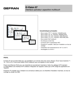 gefran G-Vision 67 Panel PC - CPU Fiche technique