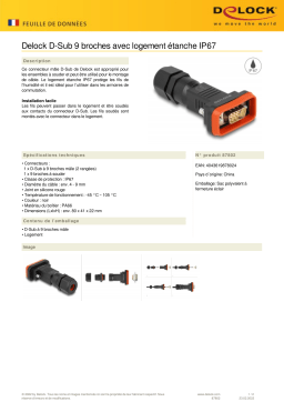 DeLOCK 87802 D-Sub 9 pin male Fiche technique