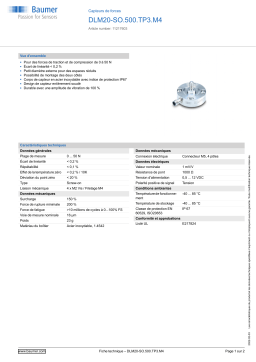 Baumer DLM20-SO.500.TP3.M4 Force sensor Fiche technique