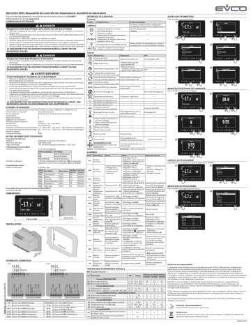 EVJ536N2VX3XXV | EVJ506N2VX3 | EVJ526N2EX3 | Evco EVJ536N2VX3 Temperature/humidity controller Manuel utilisateur | Fixfr