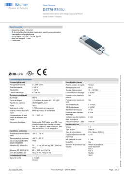 Baumer DST76-B500U Strain Sensor Fiche technique