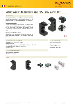 DeLOCK 18027 Hard Drive Holder for 2.5″ and 3.5″ HDD / SSD Fiche technique