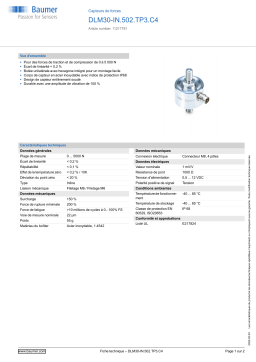 Baumer DLM30-IN.502.TP3.C4 Force sensor Fiche technique