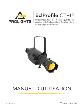ProLights Waterproofed high quality six colours LED ellipsoidal, Tunable White and colour mixing Manuel utilisateur | Fixfr