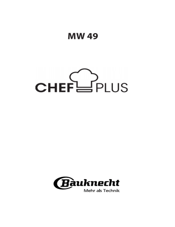 Bauknecht MW 49 SL CH Microwave Mode d'emploi | Fixfr