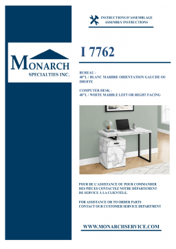 Monarch Specialties I 7762 COMPUTER DESK Manuel utilisateur