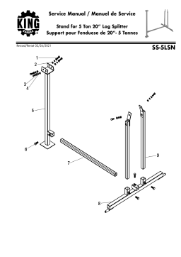 King Canada SS-5LSN STAND FOR 5 TON LOG SPLITTER Manuel utilisateur