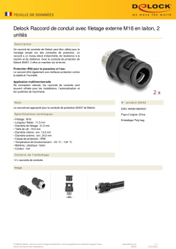 DeLOCK 60453 Conduit Fitting Fiche technique