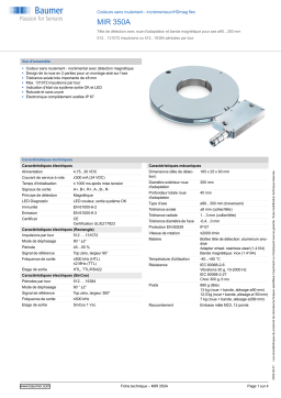 Baumer MIR 350A Encoder Fiche technique