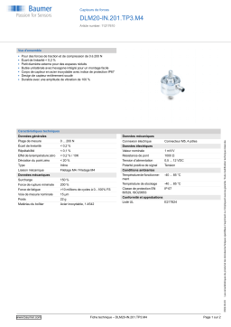 Baumer DLM20-IN.201.TP3.M4 Force sensor Fiche technique