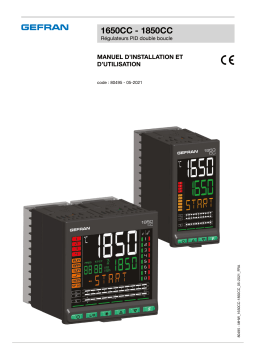 gefran 1850CC PID Carbon controller dual loop, 1/4 DIN Manuel utilisateur