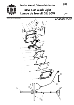 King Canada KC-4002LED-ST 8000 LUMEN TWIN LED WORK LIGHT WITH TRIPOD Manuel utilisateur