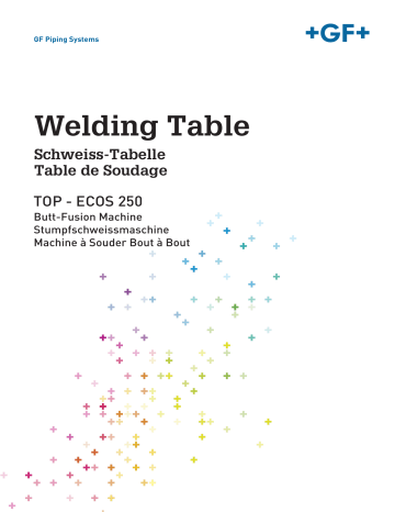 GF Top - ECOS 250 Welding Table Manuel du propriétaire | Fixfr