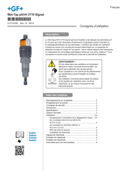 GF Wet-Tap pH/rH 3719 Signet Manuel du propriétaire