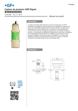 GF Capteur de pression 2450 Signet Manuel du propriétaire