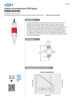 GF Capteur de température 2350 Signet Manuel du propriétaire