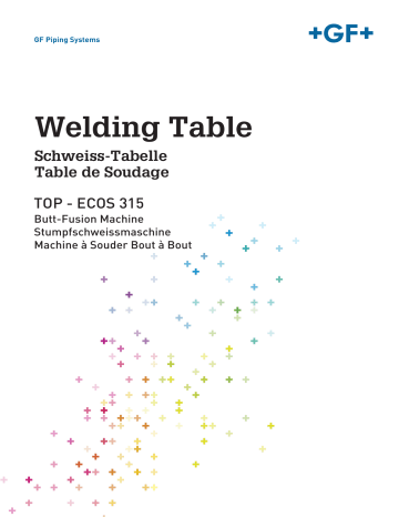 GF Top - ECOS 315 Welding Table Manuel du propriétaire | Fixfr