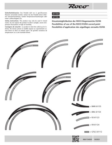 61152 | 61102 | 61155 | 61154 | roco 61103 Track set D Mode d'emploi | Fixfr